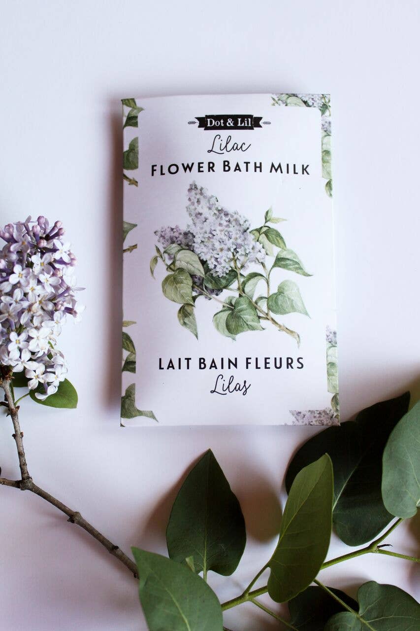 Dot + Lil Lilac Flower Bath Milk Sachet | Galena Apothecary